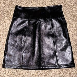 Free People Leather Skirt!!